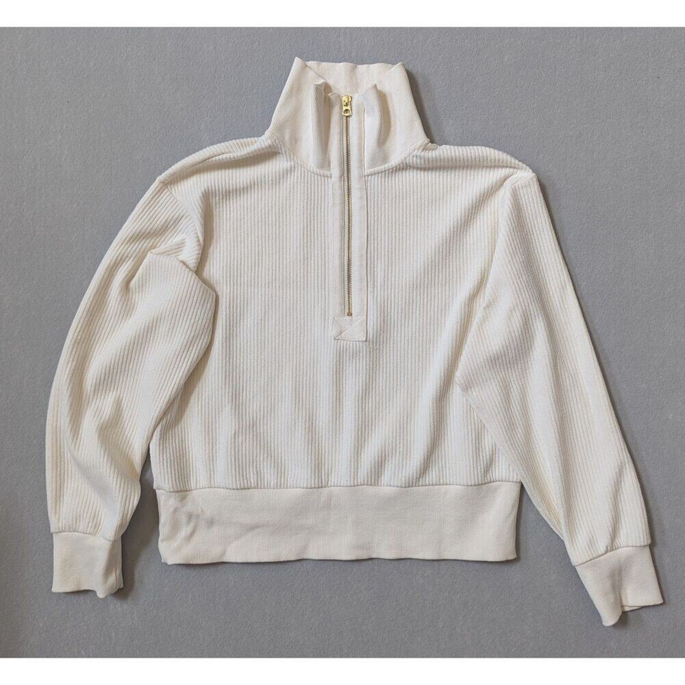 Varley Radford Half Zip Pullover Cream Size M